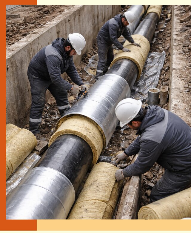 Утепление теплотрассы в Усть-куте: утеплительные работы и материалы
