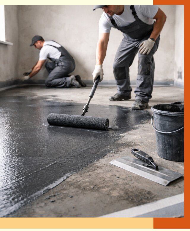 Профессиональная гидроизоляция пола в Усть-куте от 8752 руб. под ключ | ТепломастерУтк